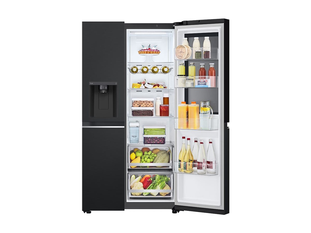 LG GSGV81EPLL Refrigerator, Free-standing, Side by Side, E, Height 1.79 m, Net fridge 416 L, Net freezer 219 L, Black | LG - Image 4