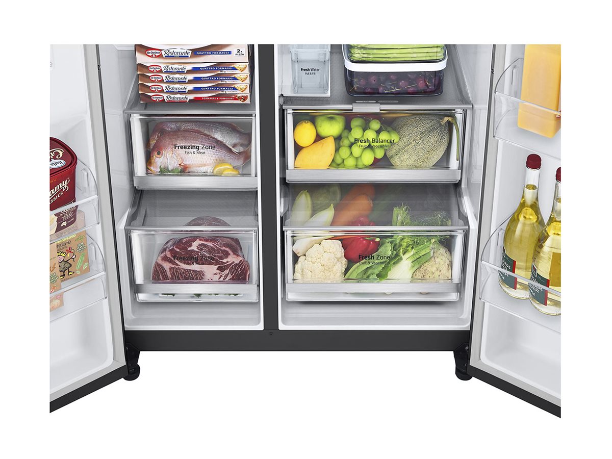 LG GSGV81EPLL Refrigerator, Free-standing, Side by Side, E, Height 1.79 m, Net fridge 416 L, Net freezer 219 L, Black | LG - Image 8