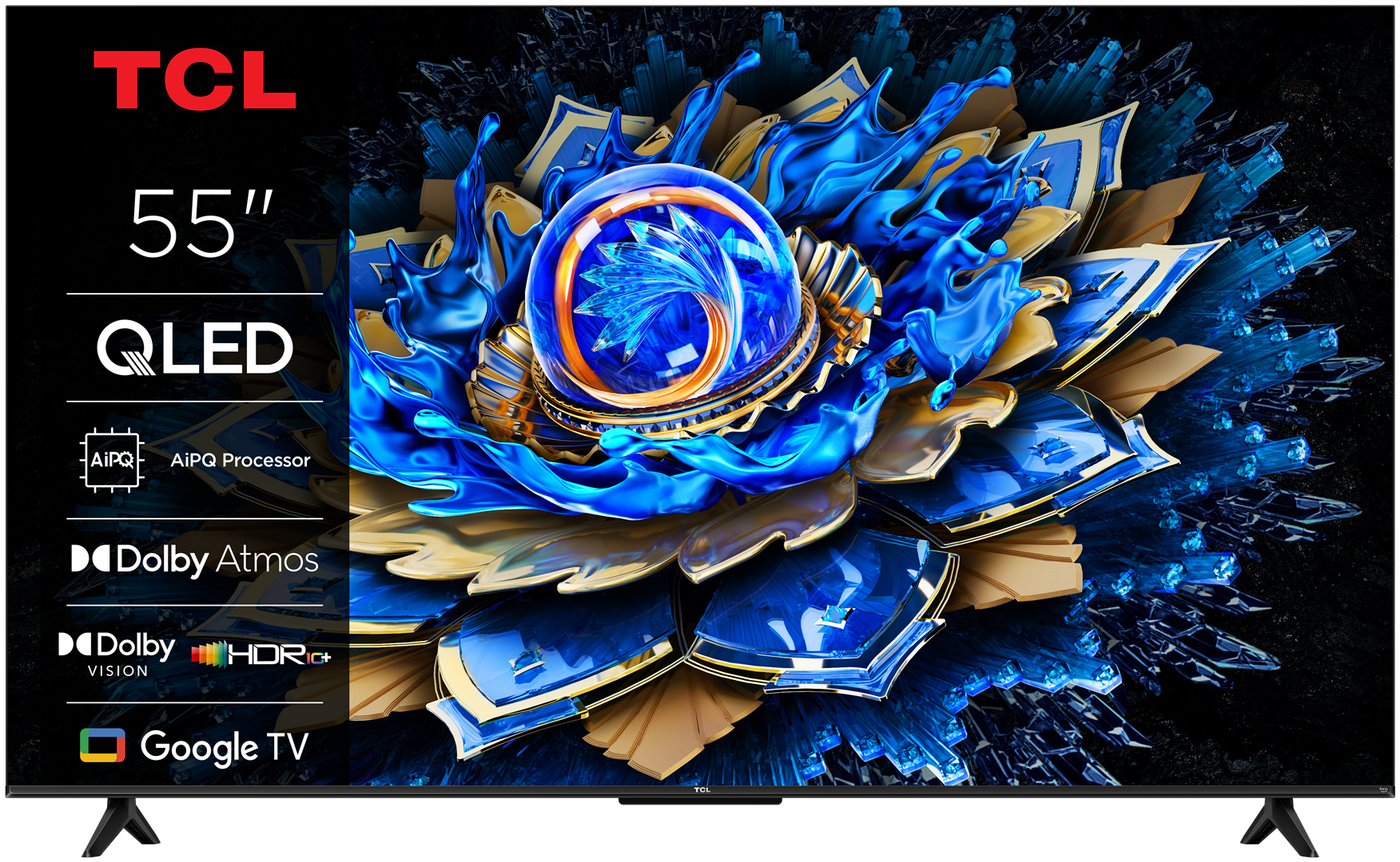 TCL 4K QLED TV | 55T69C | 55 | Smart TV | Google TV | UHD | Black - Image 4