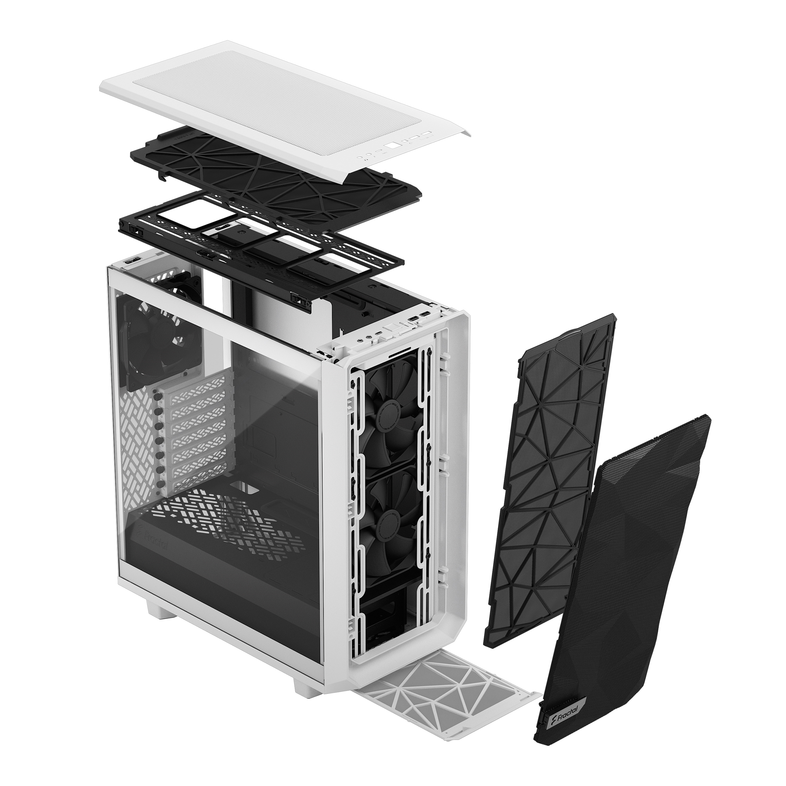 Fractal Design | Meshify 2 Compact Clear Tempered Glass | White | ATX - Image 8