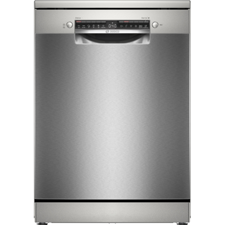 Dishwasher | SMS4HVI00E | Free standing | Width 60 cm | Number of place settings 14 | Number of programs 6 | Energy efficiency class D | Display | AquaStop function | Silver inox