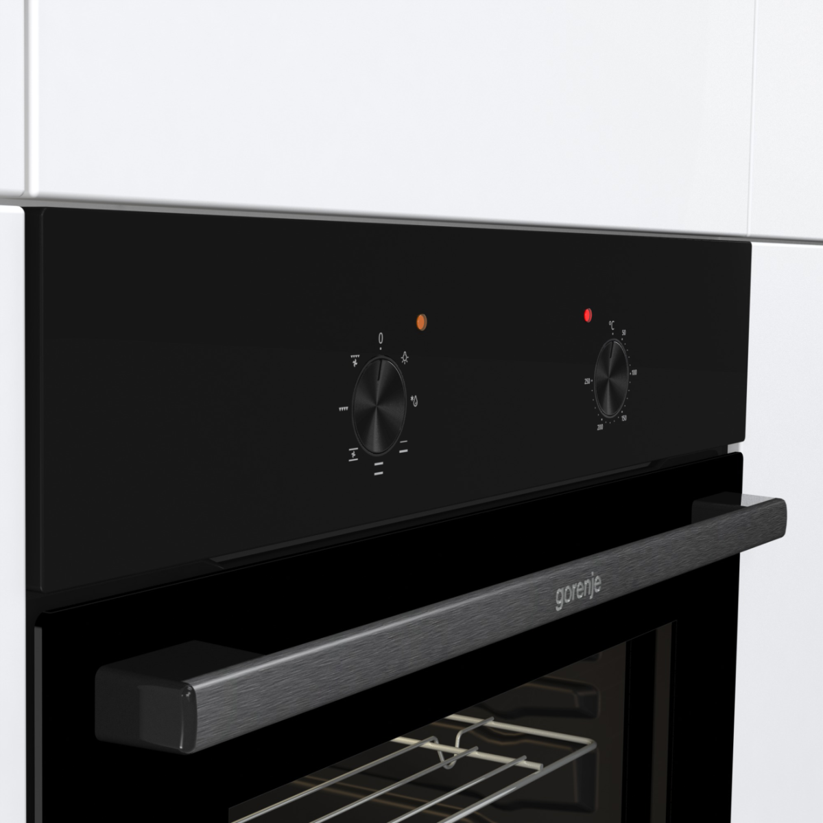 Gorenje Oven | BO6615E01B | 60 L | Electric | EnamelClean | Push pull buttons | Height 59.5 cm | Width 59.5 cm | Black - Image 7