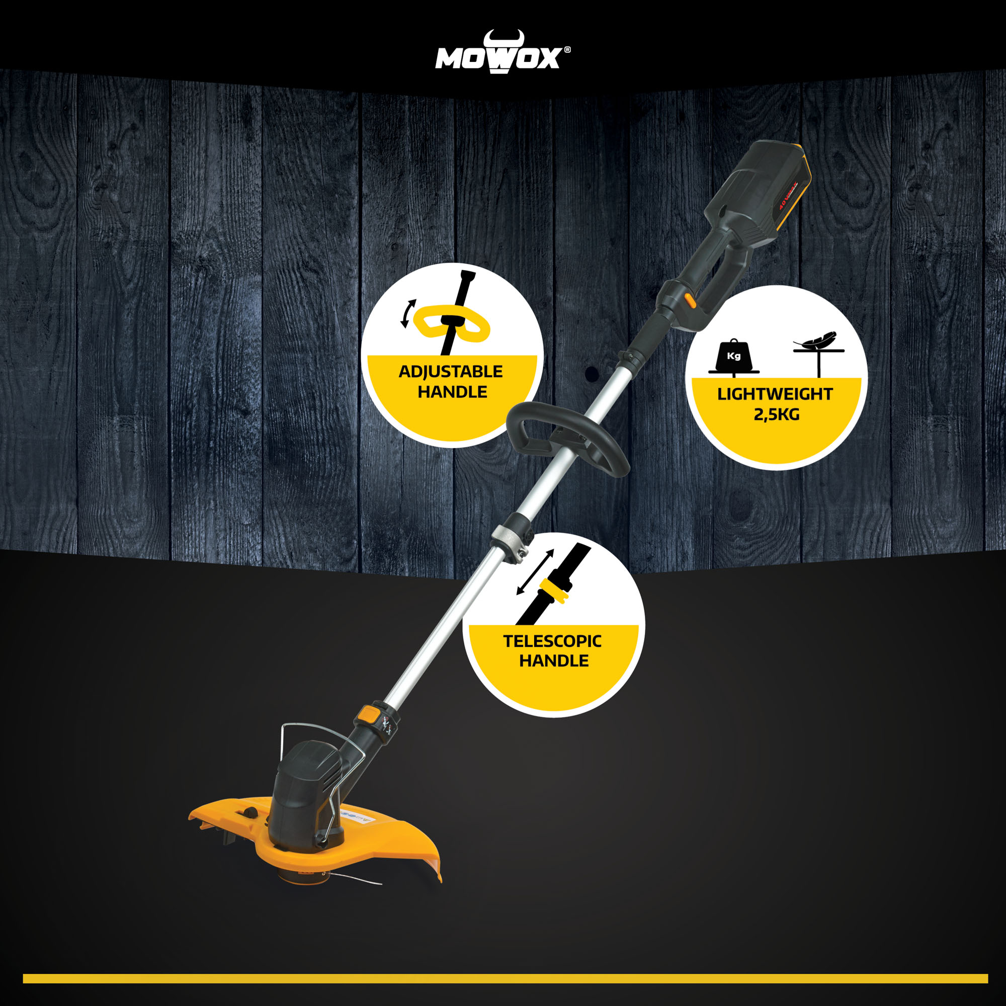 MoWox | Hand Held Battery Grass Trimmer (without battery) | ET 40 Li | Cordless - Image 6