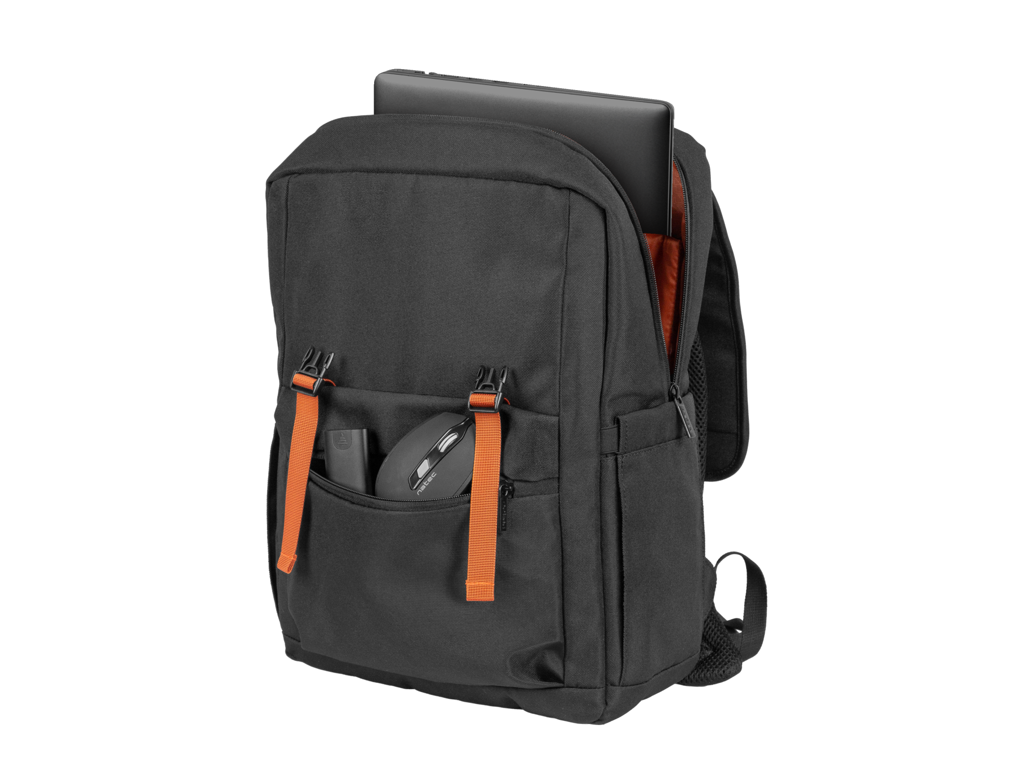 Natec | Niala | Backpack | Fits up to size 15.6 " | Backpack | Black/Orange - Image 8