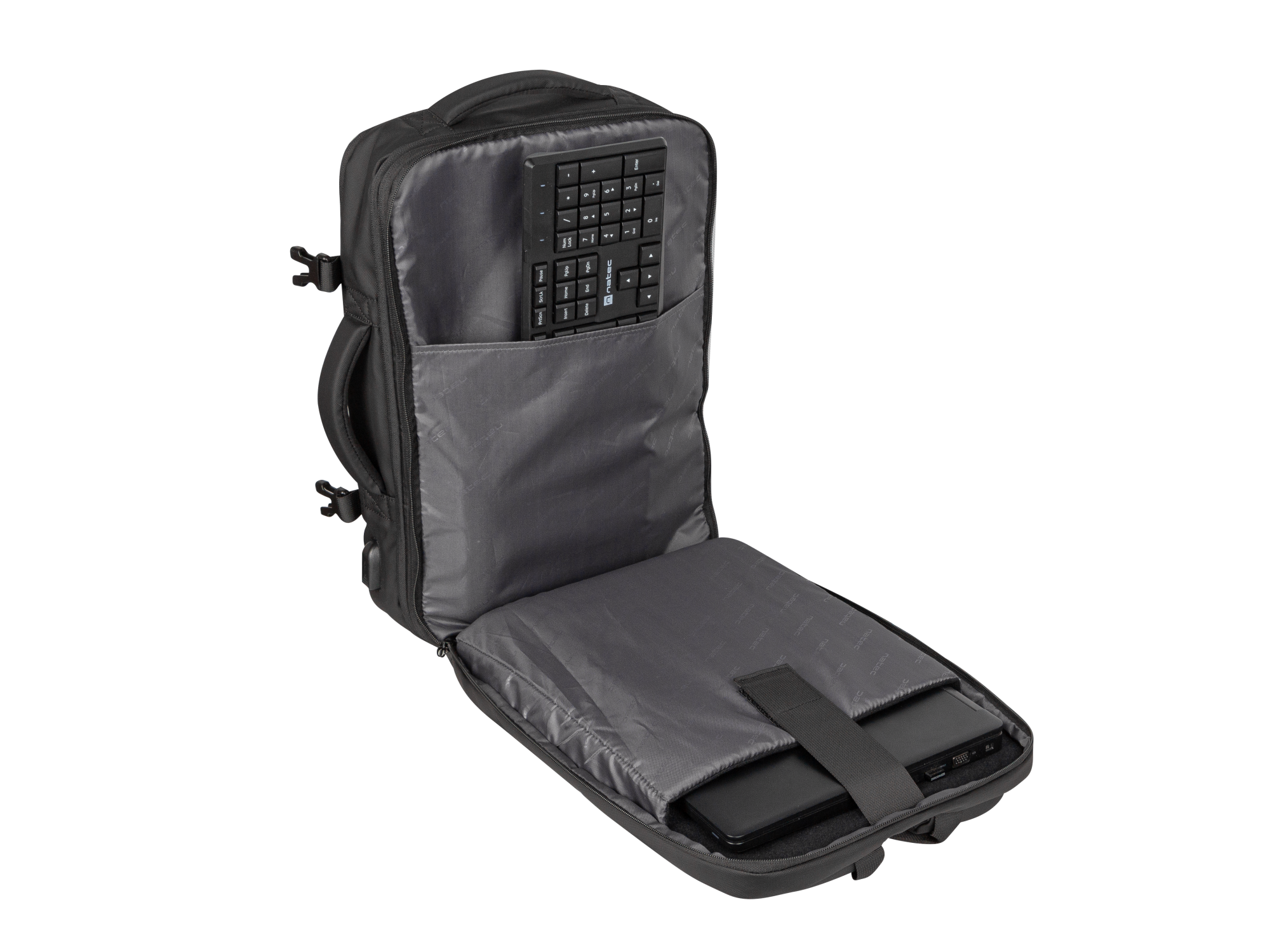 Natec | Camel Pro | Laptop Backpack | Fits up to size 17.3 " | Backpack | Black - Image 6