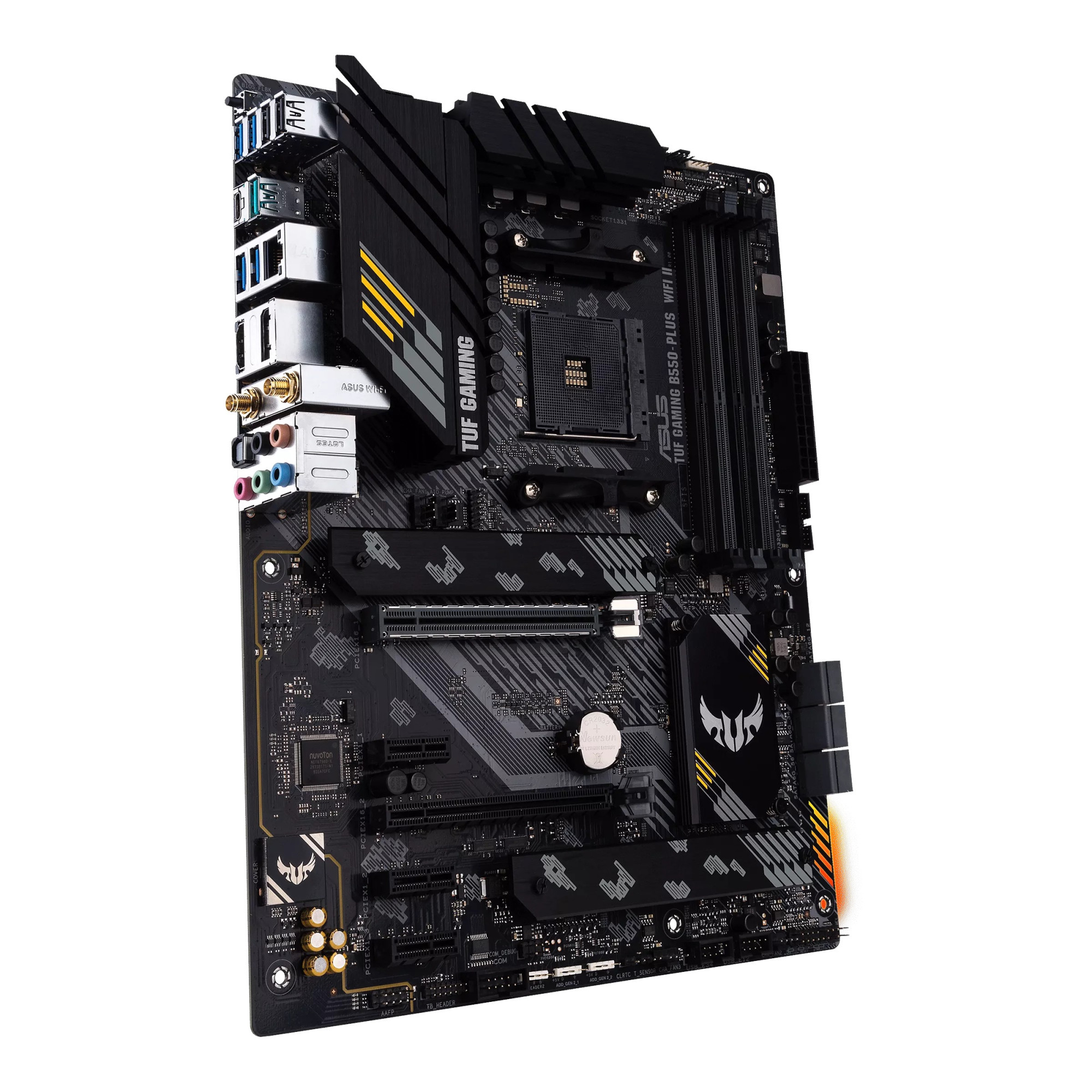 Asus | TUF GAMING B550-PLUS WIFI II | Processor family AMD | Processor socket AM4 | DDR4 DIMM | Memory slots 4 | Supported hard disk drive interfaces SATA, M.2 | Number of SATA connectors 6 | Chipset AMD B550 | 30.5cm x 24.4cm - Image 7