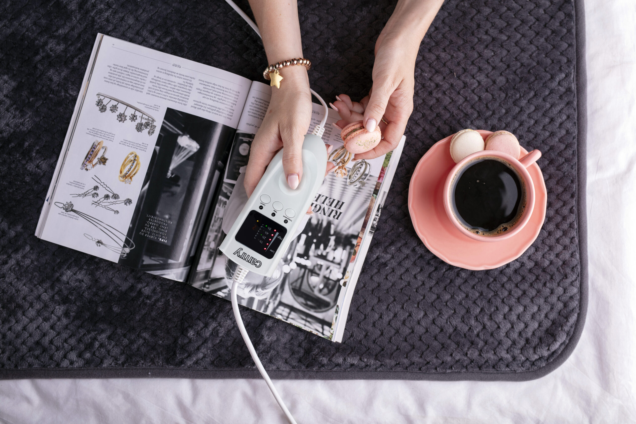 Camry | Electirc Heating Blanket with Timer | CR 7416 | Number of heating levels 5 | Number of persons 1 | Washable | Remote control | Coral Fleece/Polyester | 60 W - Image 6