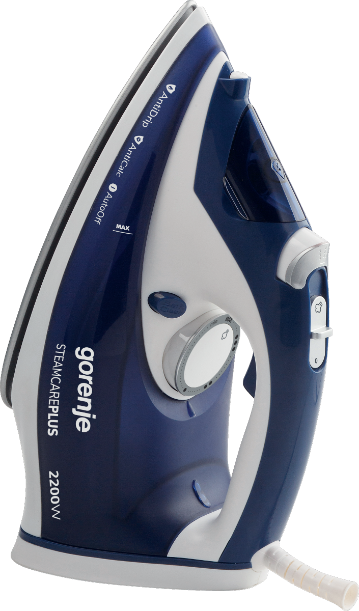 Gorenje | SIH2200BLC | Steam Iron | 2200 W | Water tank capacity 280 ml | Continuous steam 30 g/min | Steam boost performance 90 g/min | Blue/White - Image 3
