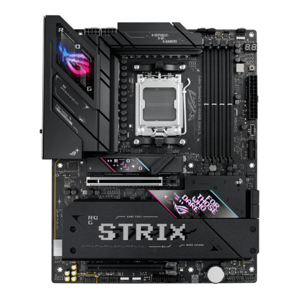 Asus ROG STRIX B850-E GAMING WIFI | Processor family AMD | Processor socket AM5 | DDR5 | Supported hard disk drive interfaces SATA, M.2 | Number of SATA connectors 4
