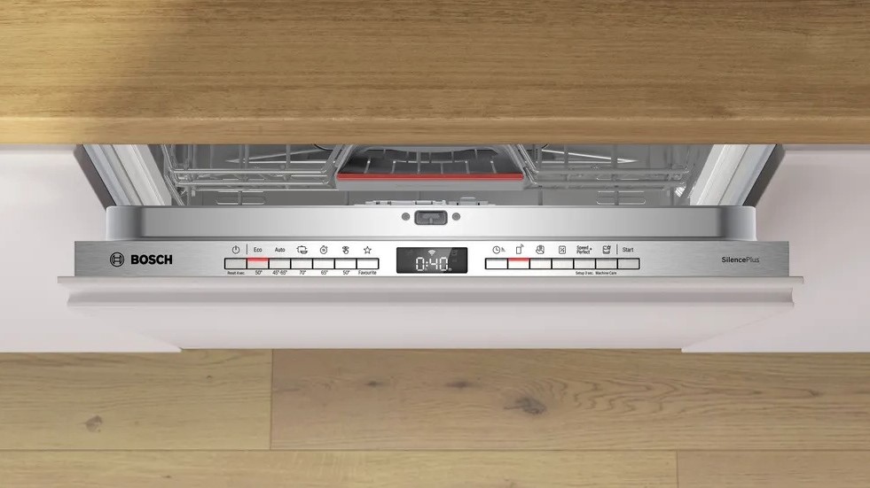 Dishwasher | SMV4EMX71S | Built-in | Width 60 cm | Number of place settings 14 | Number of programs 6 | Energy efficiency class B | Display | AquaStop function | White - Image 3