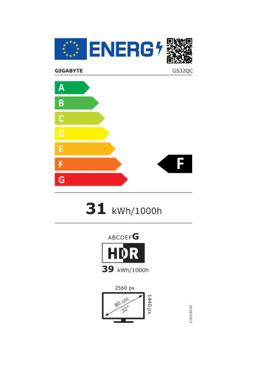 Gigabyte | Gaming Monitor | GS32QC EU | 31.5 " | VA | 170 Hz | 1 ms | 2560 x 1400 pixels | 300 cd/m² | HDMI ports quantity 2 - Image 16