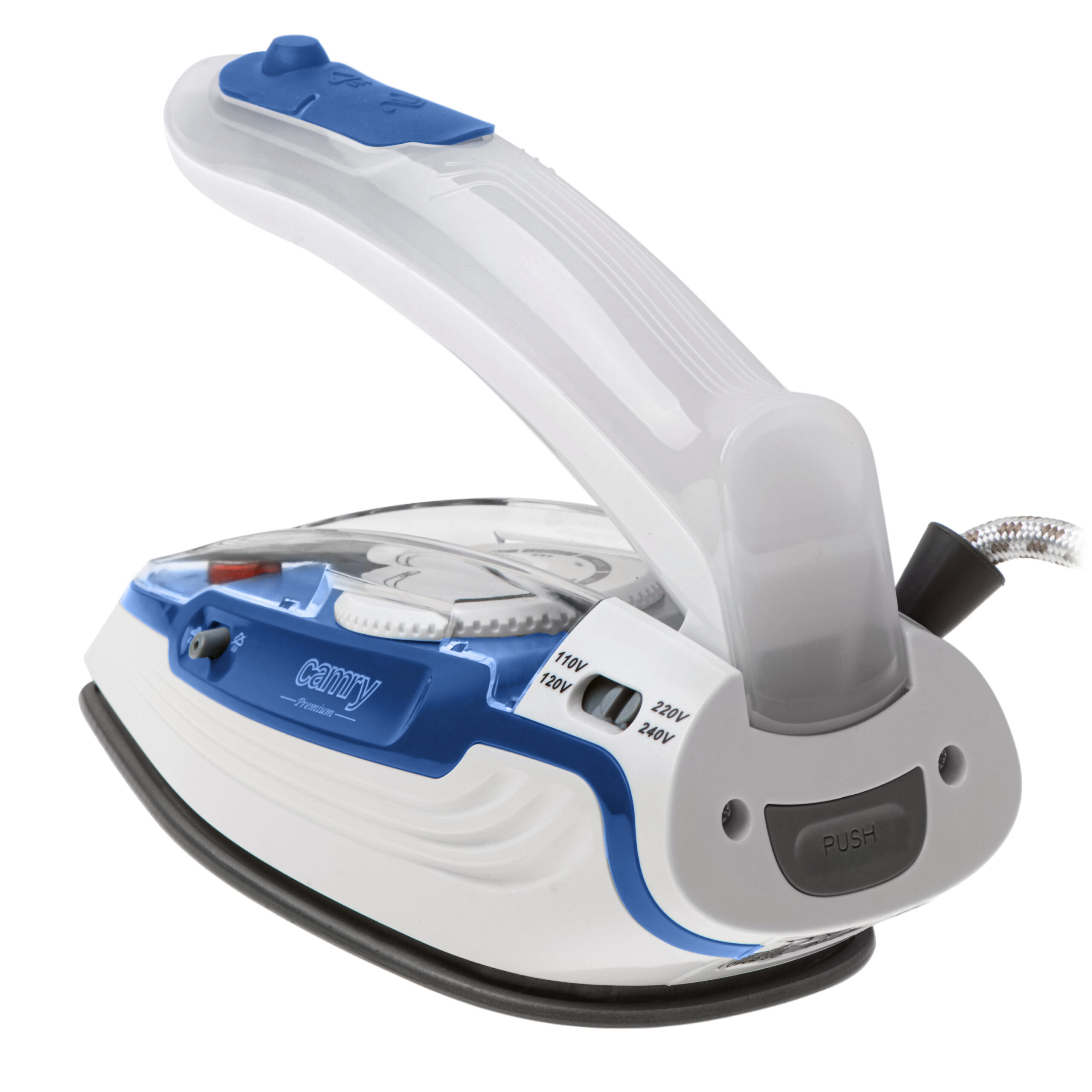 Camry CR 5040 | Steam travel iron | 1600 W | Water tank capacity 80 ml | Continuous steam 10 g/min | Steam boost performance 50 g/min | Blue/White - Image 6