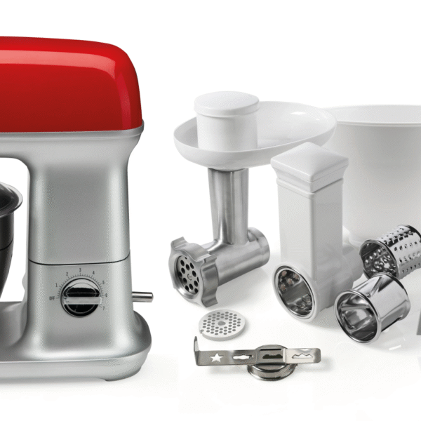 Gorenje | Kitchen machine | MMC1000RLR | 1000 W | Number of speeds 7 | Bowl capacity 4.5 L | Meat mincer | Stainless Steel/Red