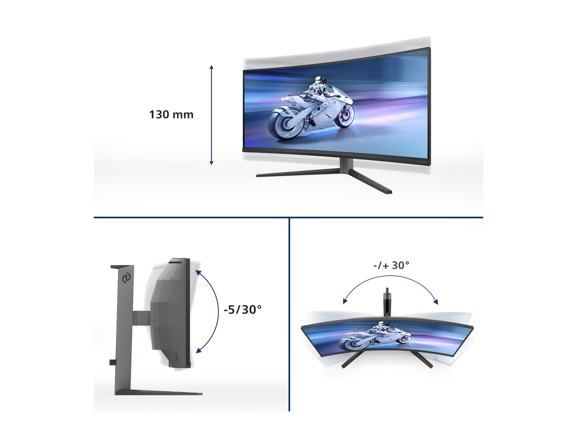 Philips | 34M2C6500/00 Evnia 6000 | 34 " | LED | WQHD | 21:9 | 175 Hz | 0.03 ms | 3440 x 1440 pixels | HDMI ports quantity 2 - Image 51