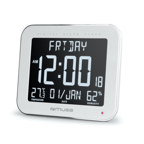 Muse | Wall Clock with Alarm Function | M-090 WMC | White