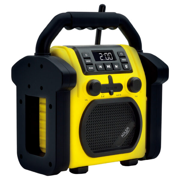 Adler | Construction radio with Bluetooth | AD 1911 | AUX in | Black/Yellow