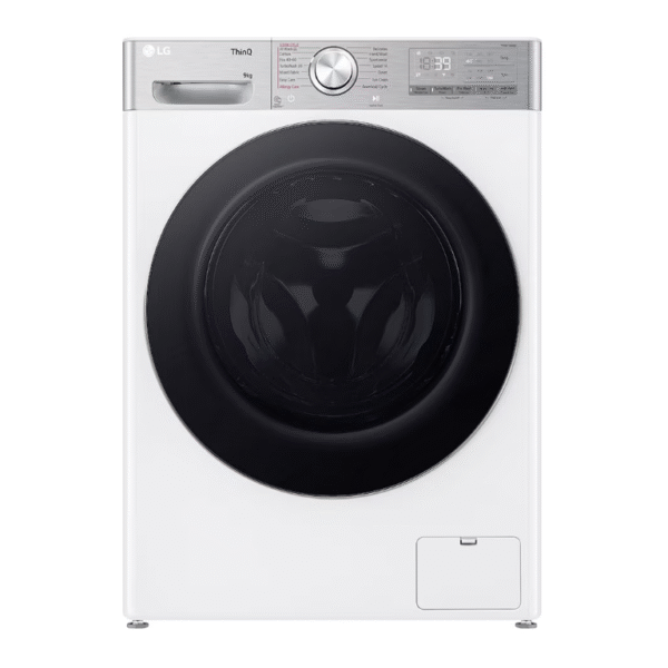 LG | Washing Machine | F2WR909P3W | Energy efficiency class A | Front loading | Washing capacity 9 kg | 1200 RPM | Depth 47.5 cm | Width 60 cm | LED | Steam function | Direct drive | Wi-Fi | White