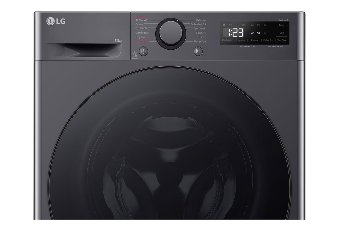 LG Washing machine | F4WR511S2M | Energy efficiency class A-10% | Front loading | Washing capacity 11 kg | 1400 RPM | Depth 57 cm | Width 60 cm | Display | LED | Steam function | Direct drive | White - Image 5