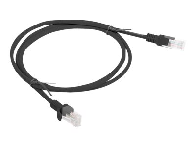 Lanberg | Patch cable - CAT 6 | RJ-45 - male | RJ-45 - male | 1 m | Black | RAL 9004