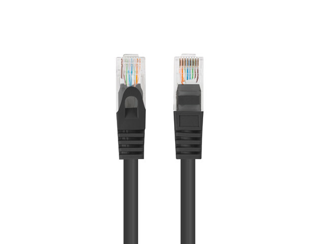 Lanberg | Patchcord CAT.5E UTP Fluke Passed | PCU5-10CC-0025-BK | 0.25 m | Black - Image 2