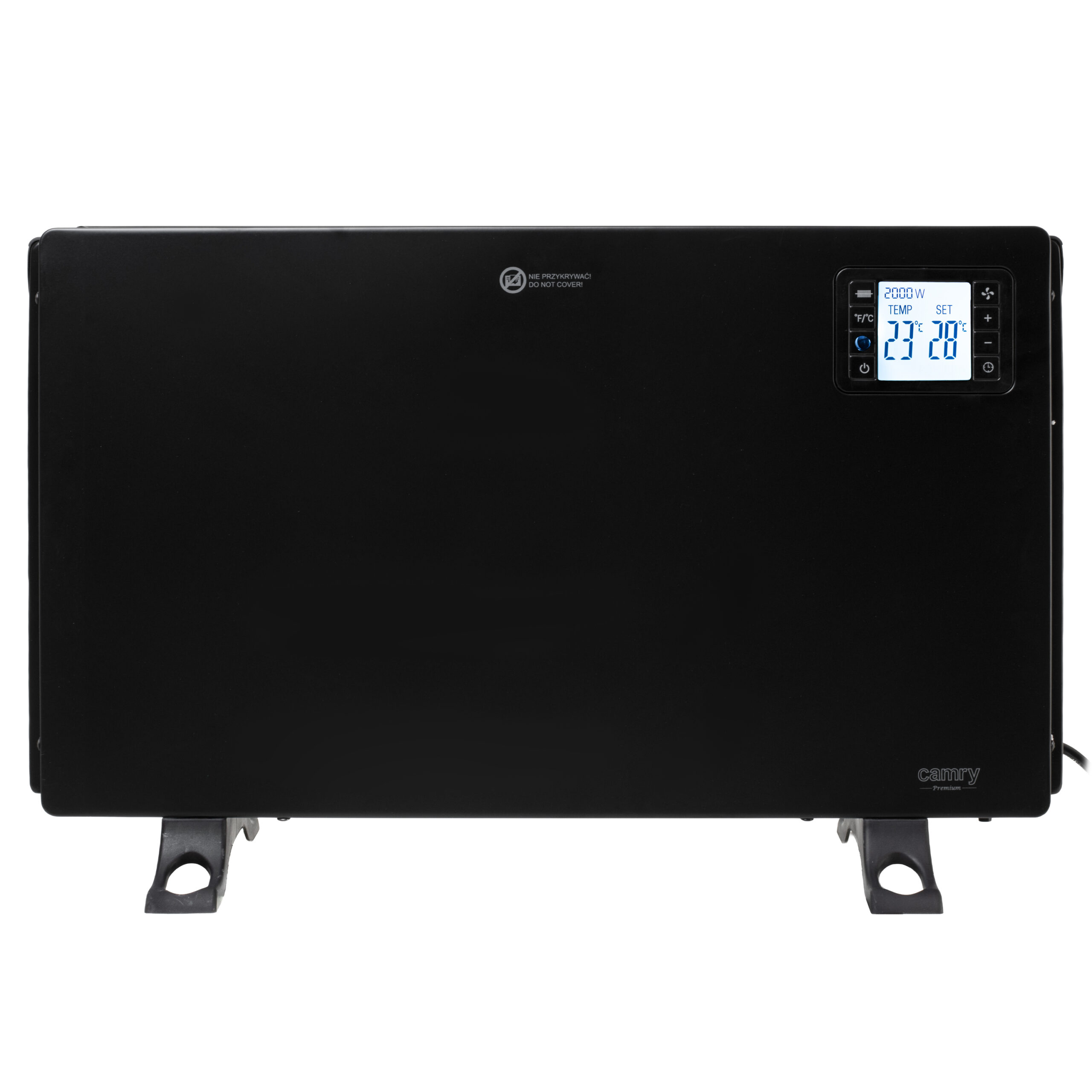 Camry Fan Heater with Remote Control | CR 7739 | Convection Heater | 2000 W | Number of power levels 3 (750W/1250W/2000W) | Black - Image 4