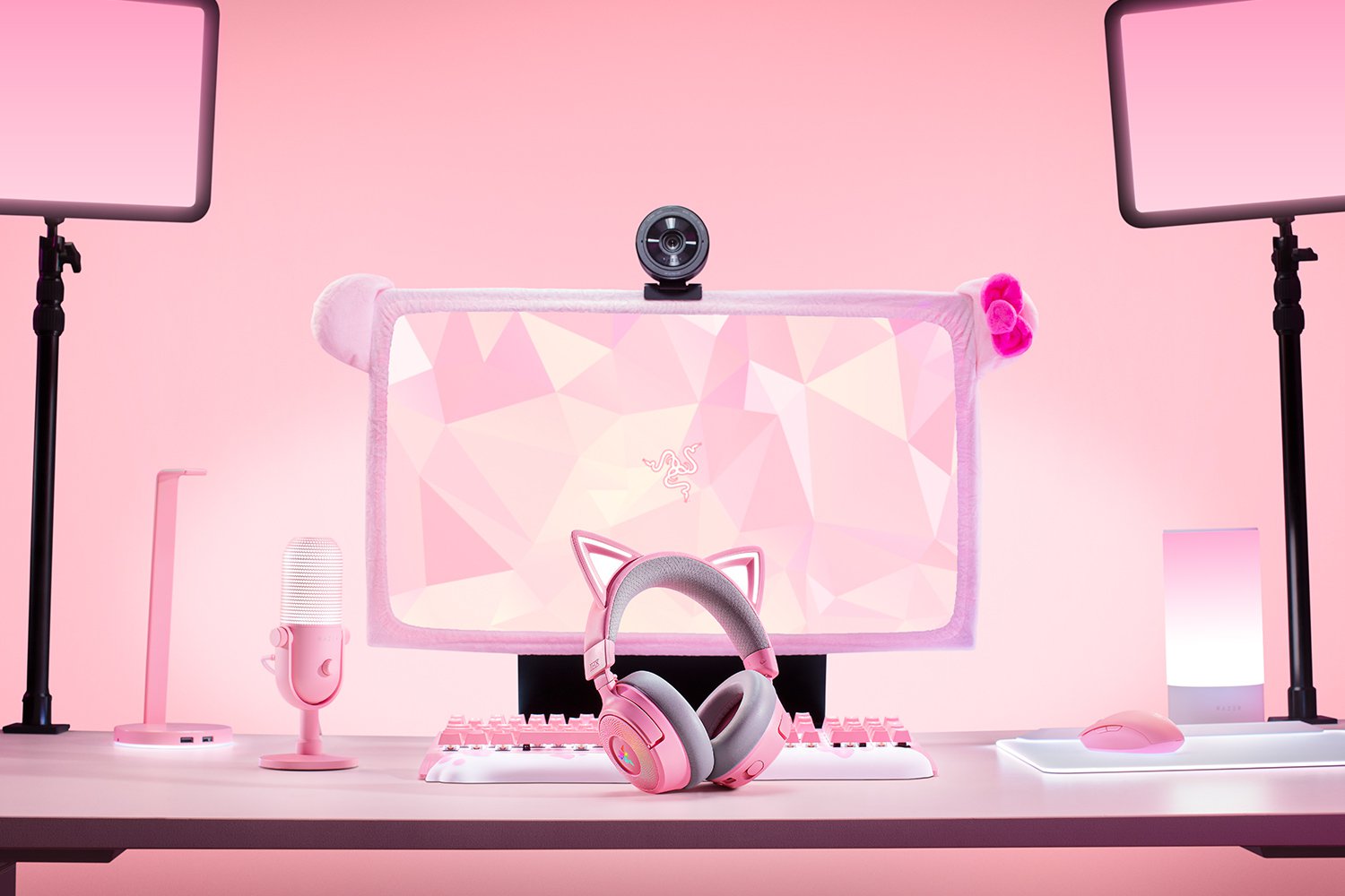 Razer Headset | Kraken Kitty V3 Pro | Wireless/Wired | Over-Ear | Wireless | Quartz - Image 5