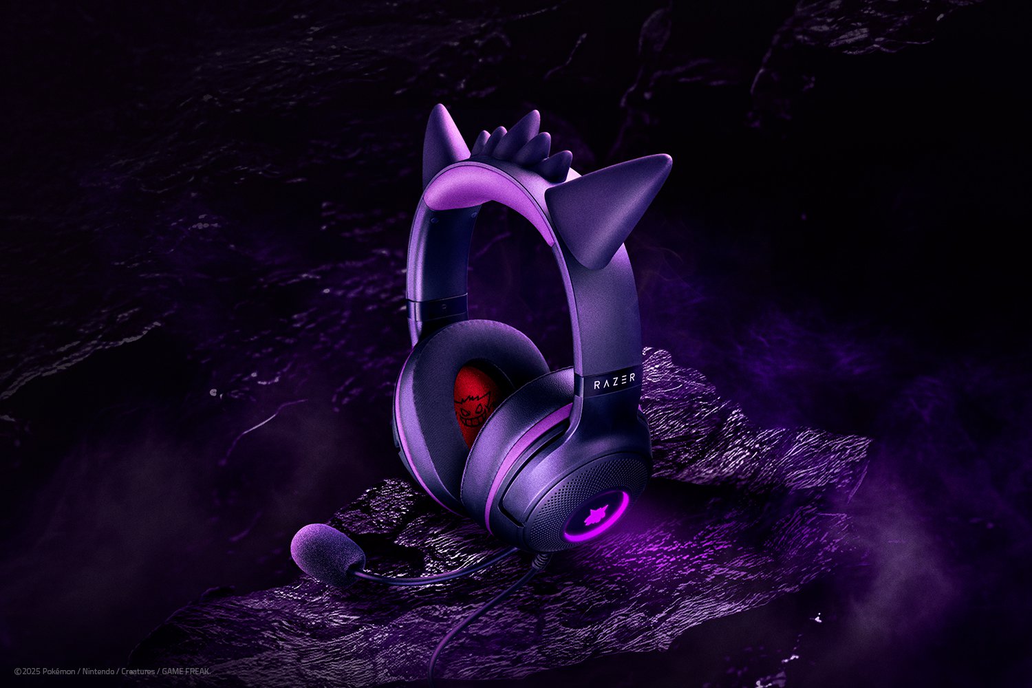 Razer Headset | Kraken Kitty V2 | Wired | Over-ear | Microphone | Noise canceling | Gengar Edition - Image 4