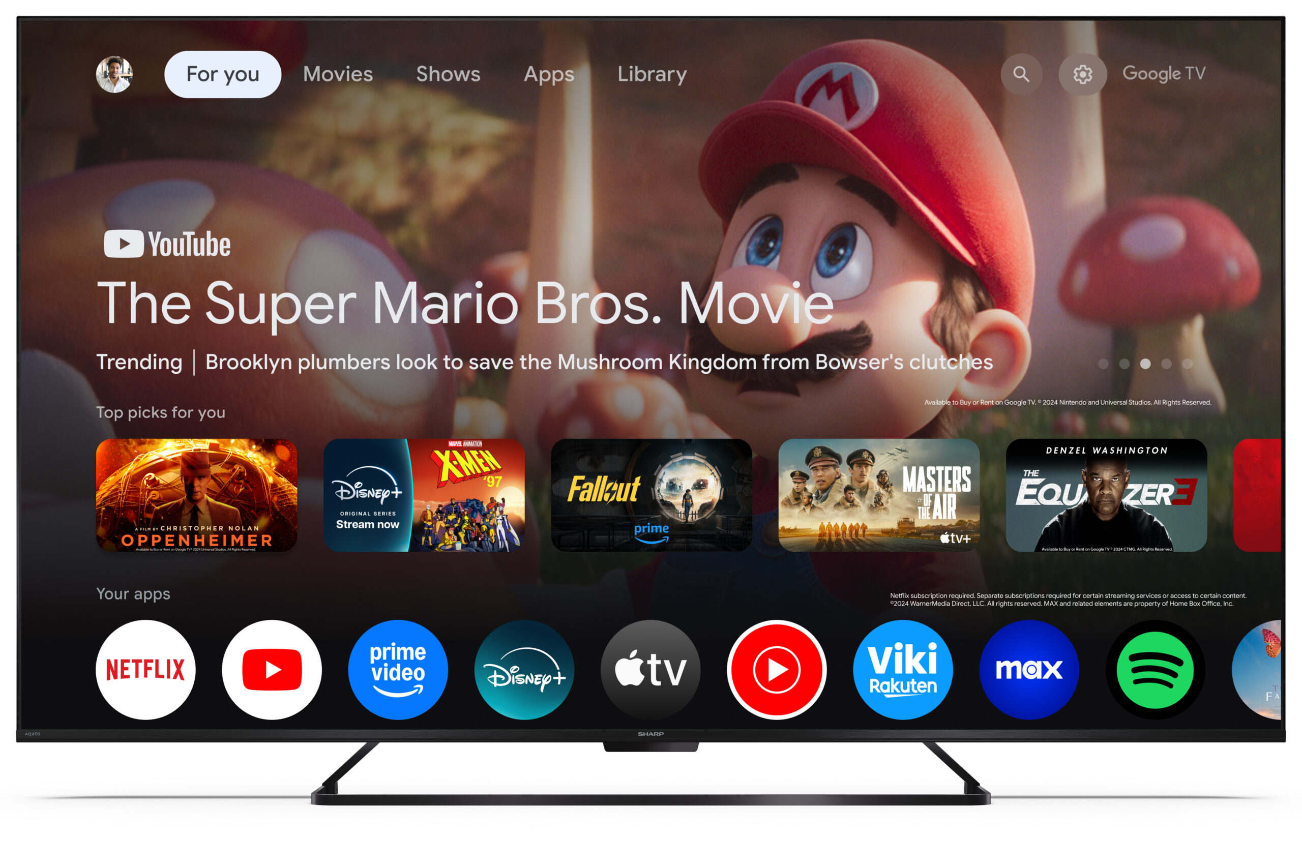 Sharp | 65HR7265E | 65 | Smart TV | Google TV | Black - Image 3