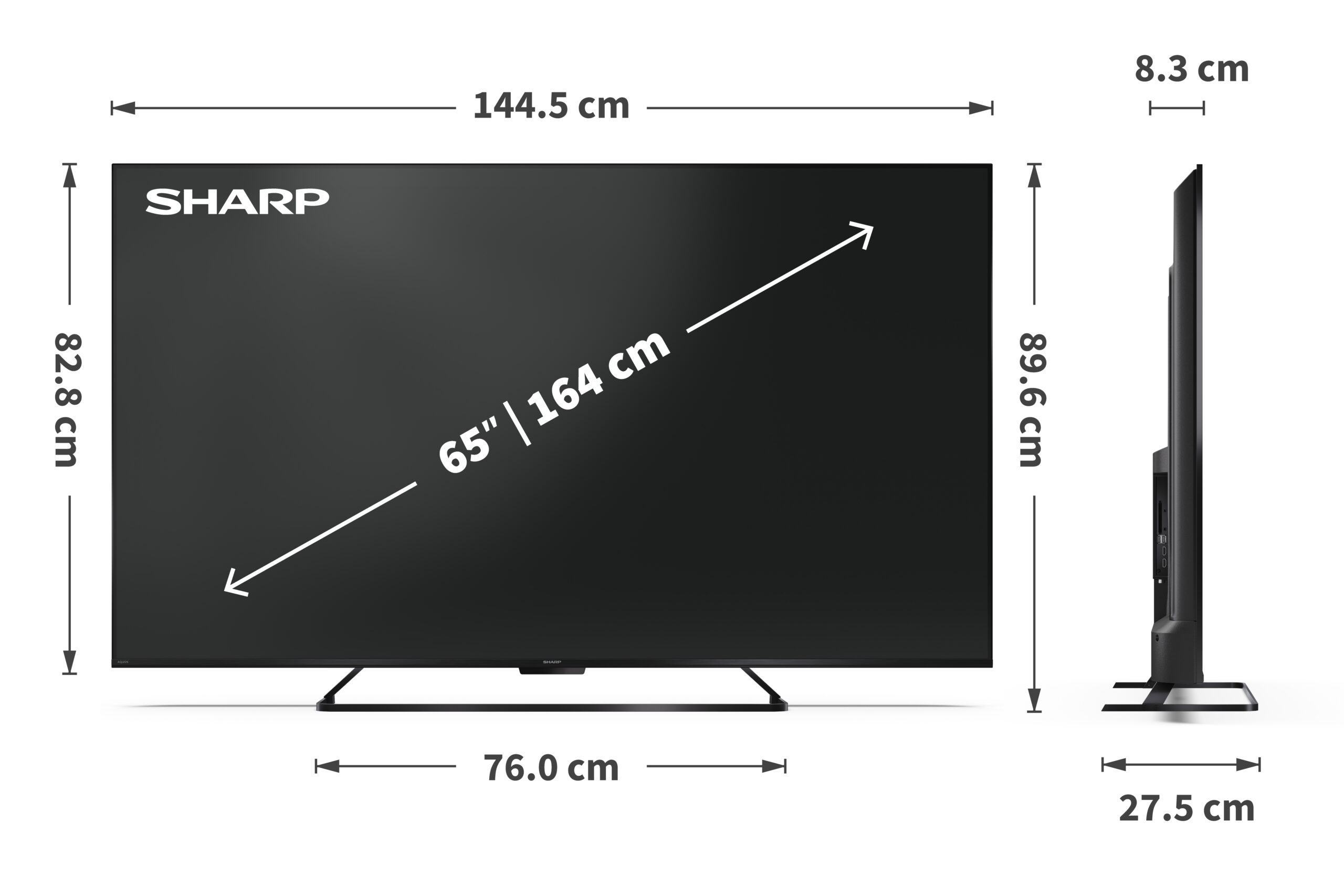 Sharp | 65HR7265E | 65 | Smart TV | Google TV | Black - Image 9
