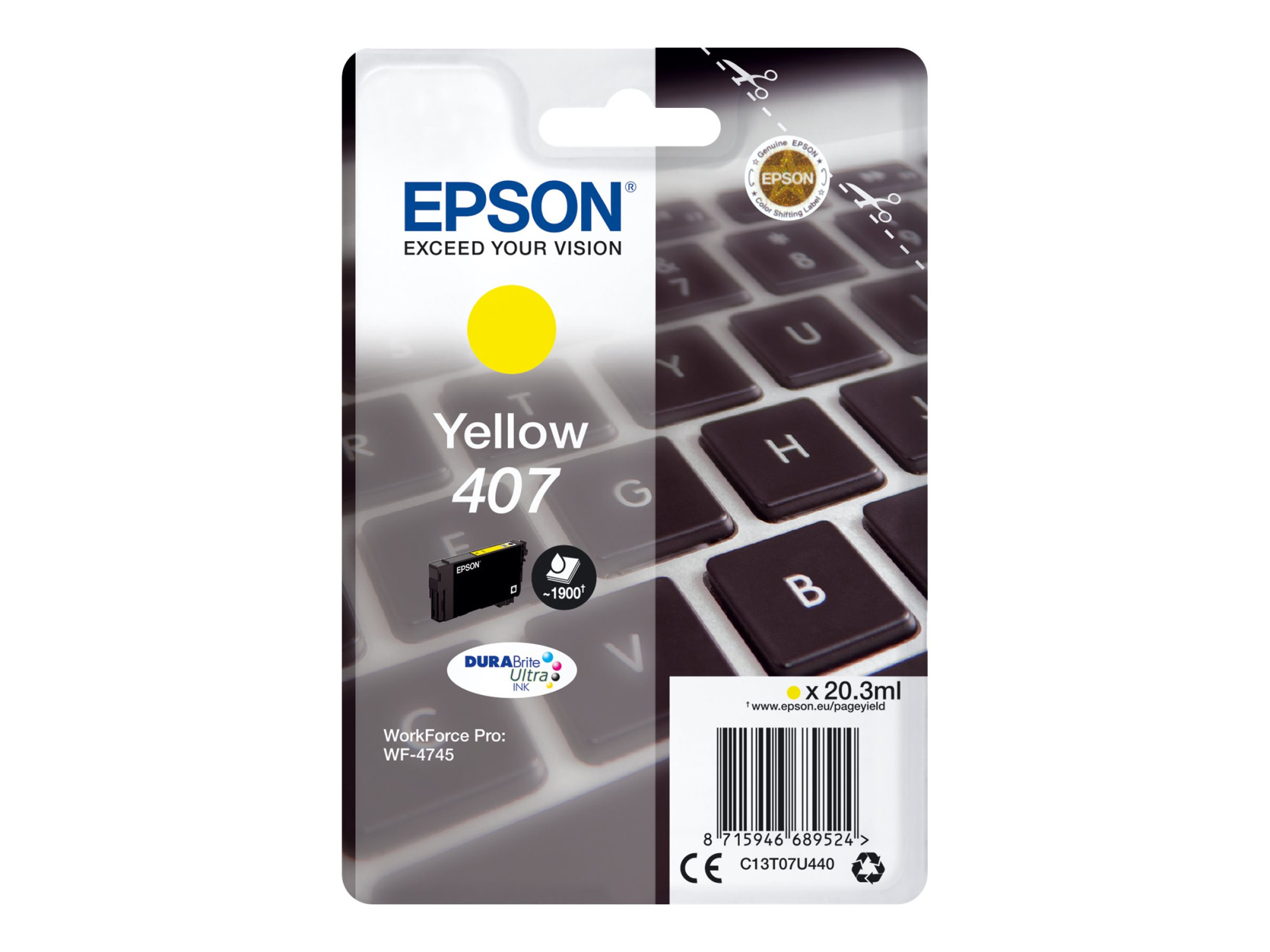 Epson WF-4745 Series | Ink Cartridge L Yellow | Ink Cartridge | Yellow - Image 2