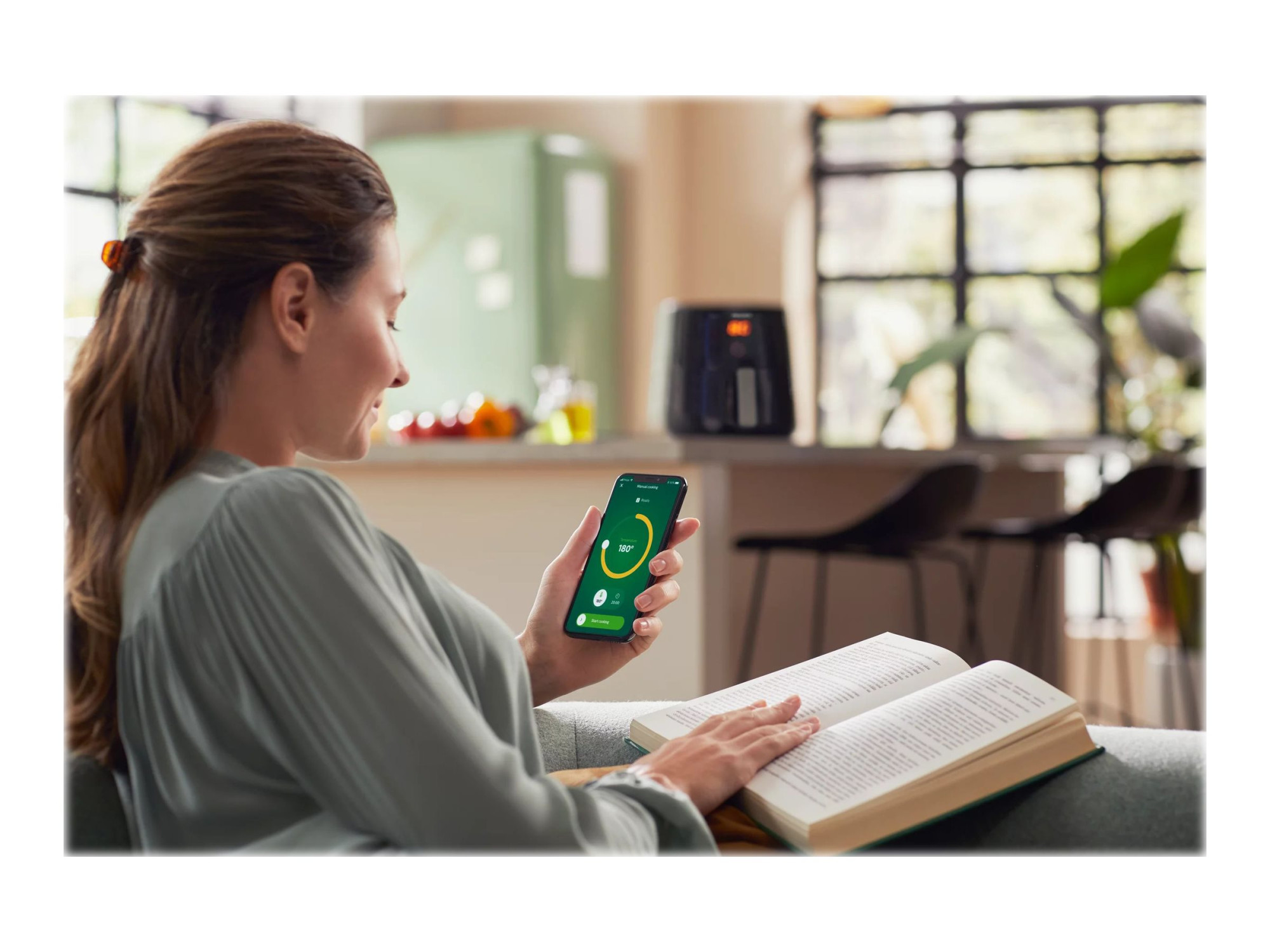 Philips | Air Fryer | Essential HD9280/70 | Power 2000 W | Capacity 6.2 L | Rapid Air technology | Black - Image 12