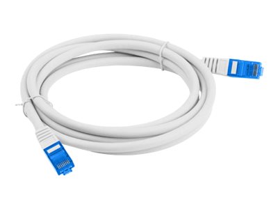 Lanberg | Patch cable - CAT 6a | RJ-45 - male | RJ-45 - male | 3 m | Grey | RAL 7035 | Blue - Image 2