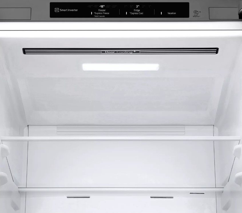 LG Refrigerator | GBV21L0EPY | Energy efficiency class E | Free standing | Combi | Height 186 cm | No Frost system | Fridge net capacity 234 L | Freezer net capacity 110 L | Display | 35 dB | Prime Silver - Image 5