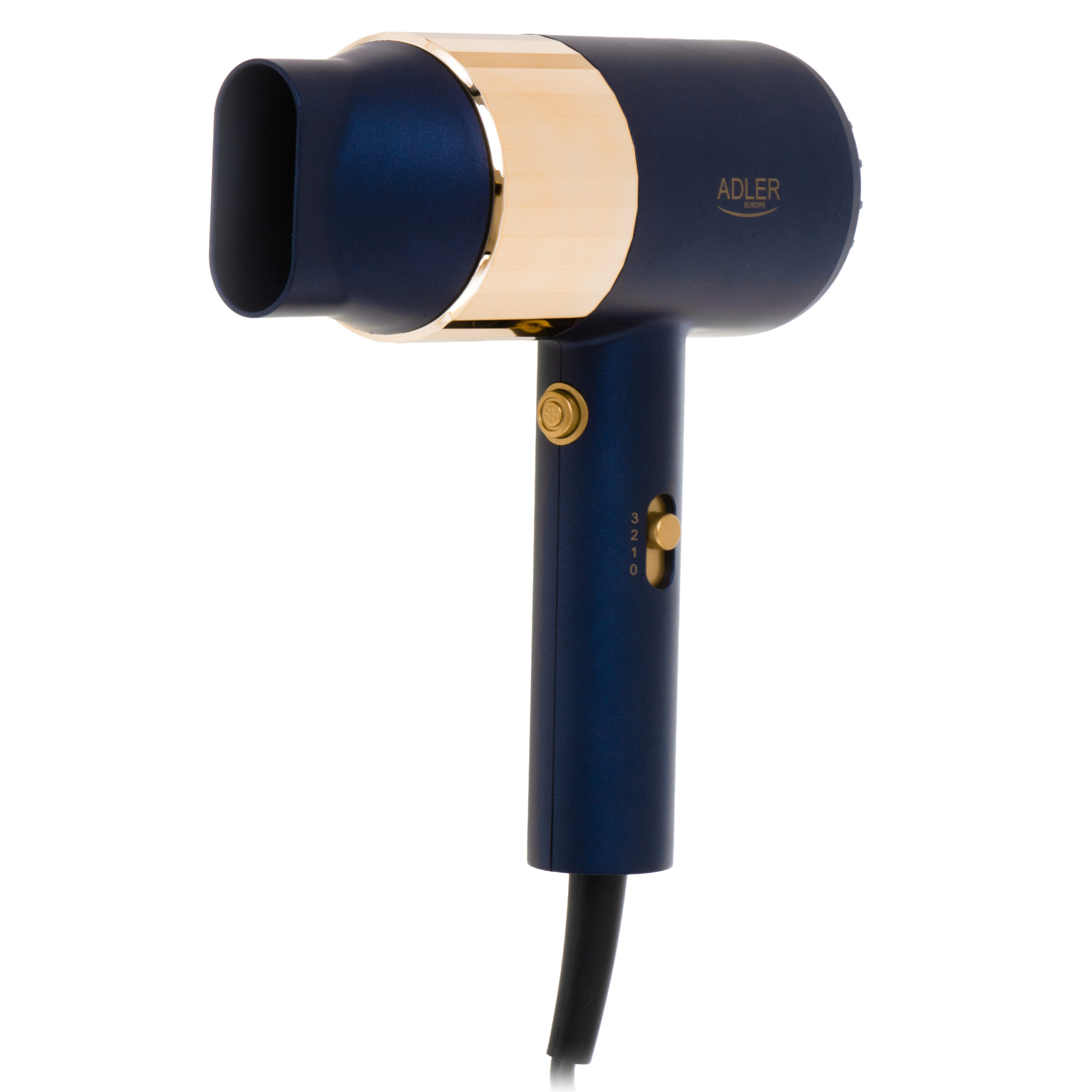 Adler Hair dryer | AD 2280 | 1800 W | Number of temperature settings 3 | Blue/Gold - Image 3
