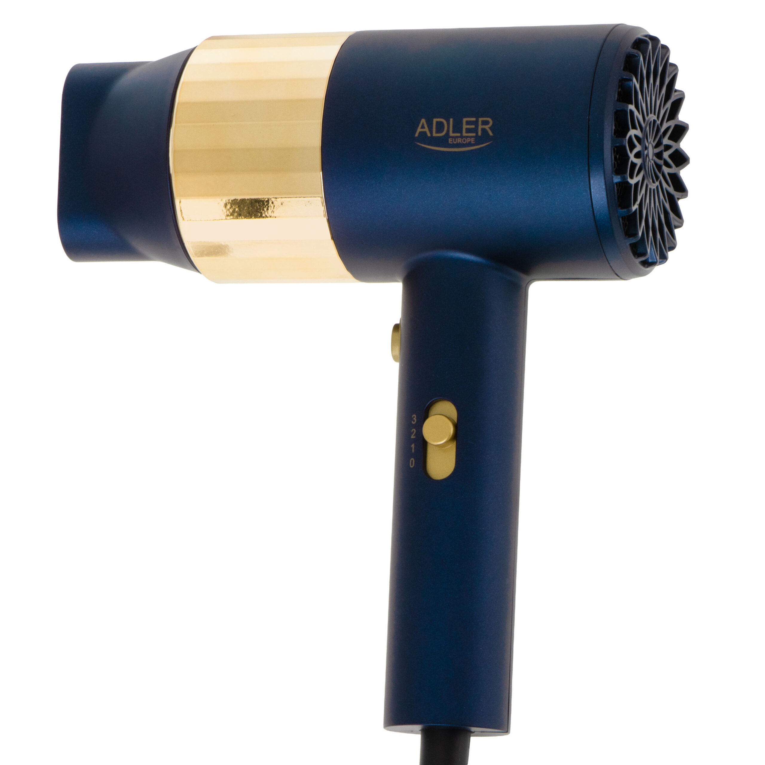 Adler Hair dryer | AD 2280 | 1800 W | Number of temperature settings 3 | Blue/Gold - Image 4