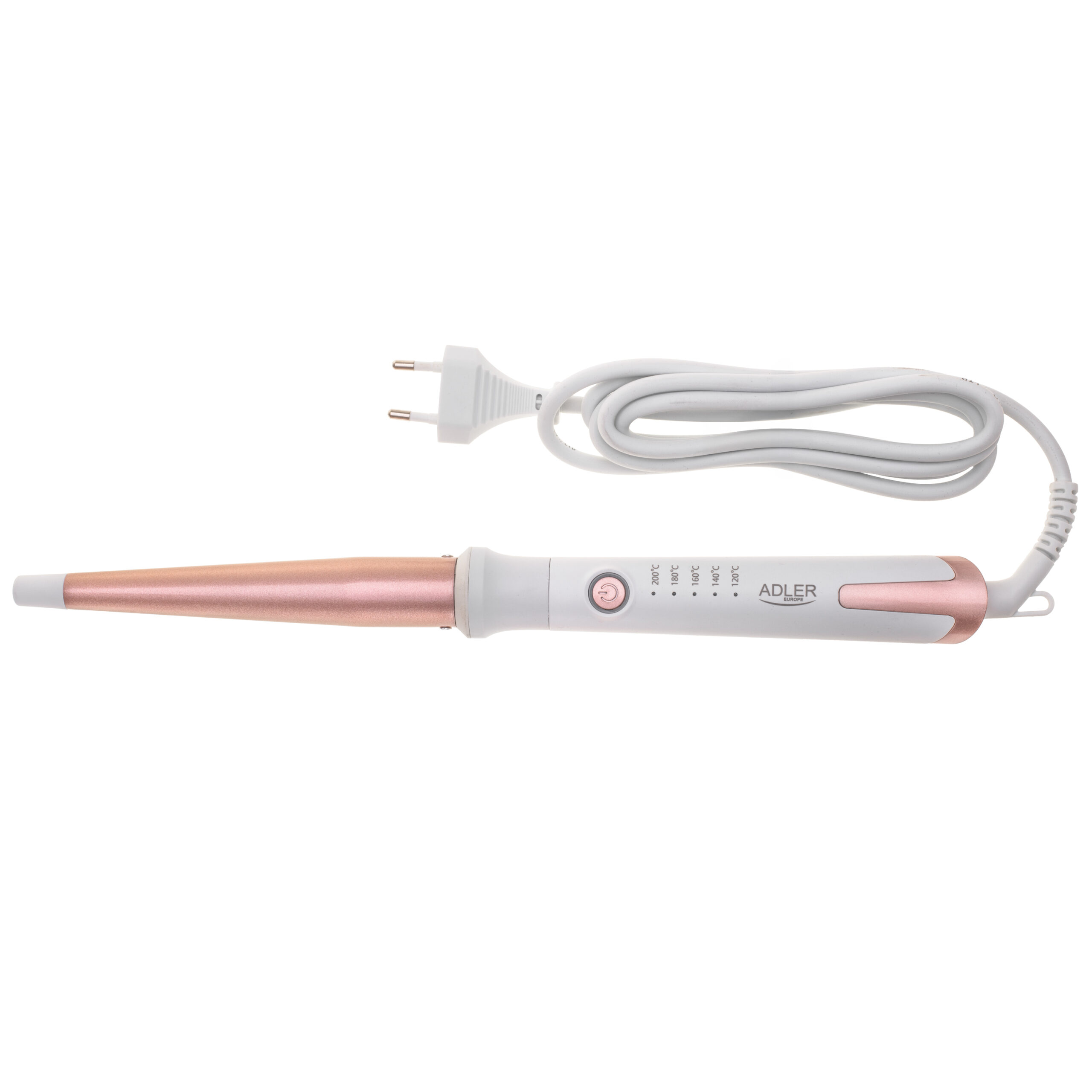 Adler Conical curling iron | AD 2119 | Barrel diameter 12-25 mm | Temperature (min) 120 °C | Temperature (max) 200 °C | Number of heating levels 5 | 45 W | White/Pink - Image 3
