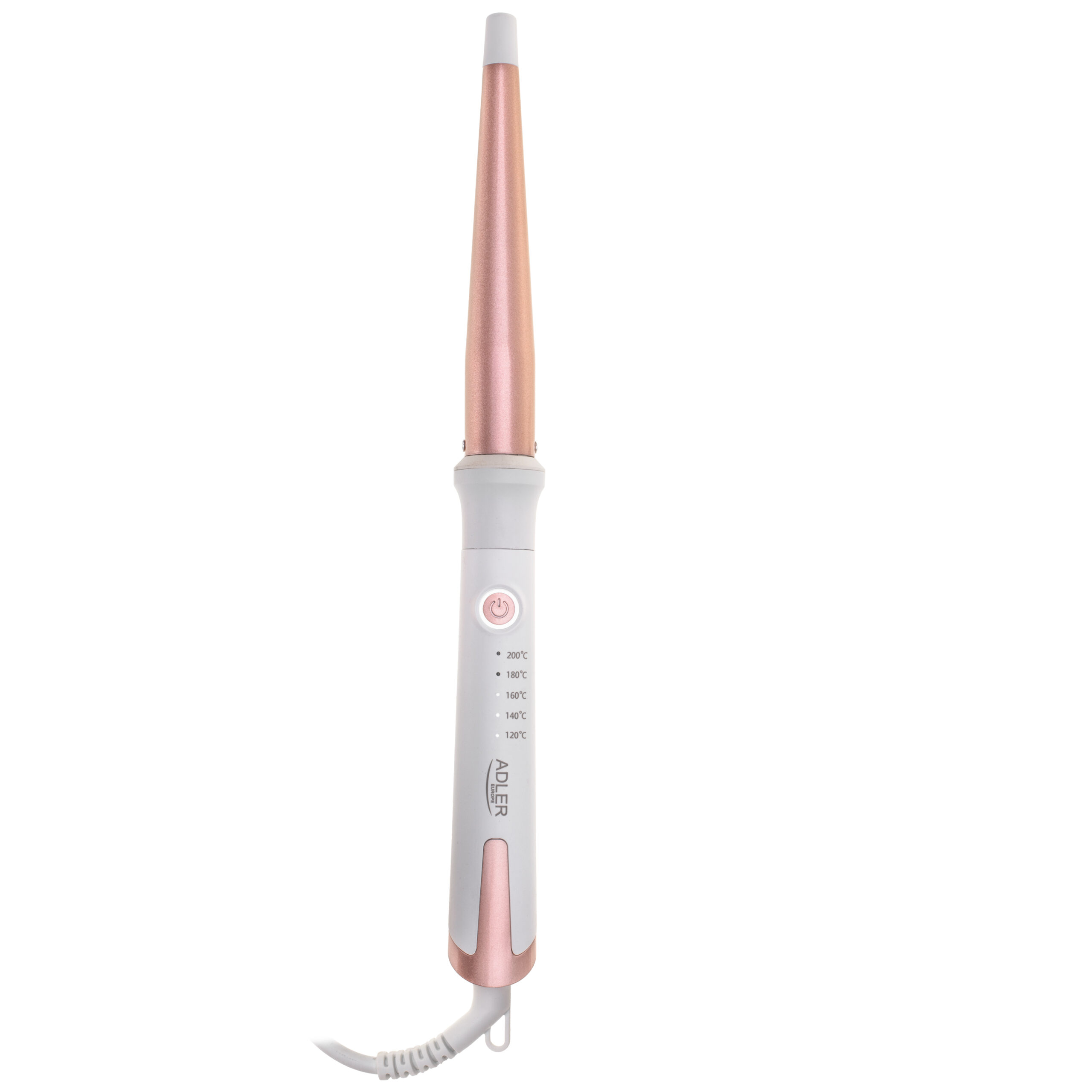 Adler Conical curling iron | AD 2119 | Barrel diameter 12-25 mm | Temperature (min) 120 °C | Temperature (max) 200 °C | Number of heating levels 5 | 45 W | White/Pink - Image 5