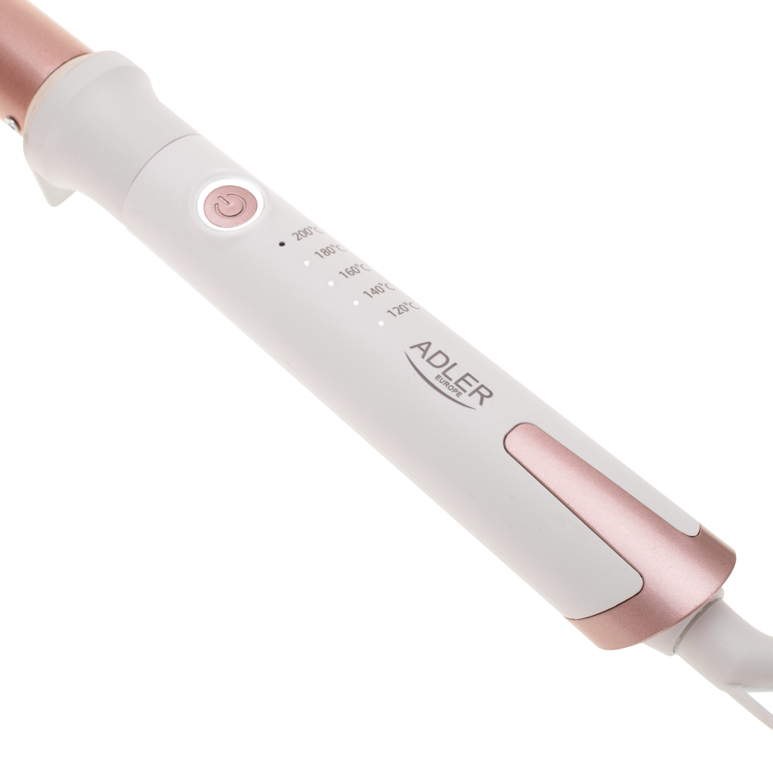 Adler Conical curling iron | AD 2119 | Barrel diameter 12-25 mm | Temperature (min) 120 °C | Temperature (max) 200 °C | Number of heating levels 5 | 45 W | White/Pink - Image 8