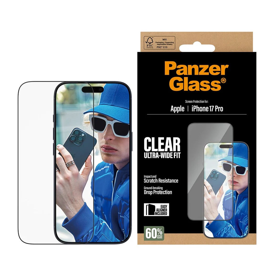 PanzerGlass Screen protector | Apple | iPhone 17 Pro | Glass | Transparent | Ultra-Wide Fit w. EasyAligner - Image 6