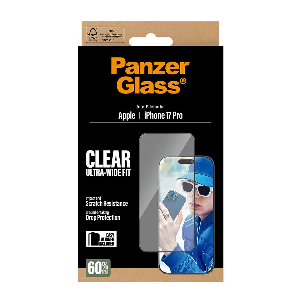 PanzerGlass Screen protector | Apple | iPhone 17 Pro | Glass | Transparent | Ultra-Wide Fit w. EasyAligner - Image 8