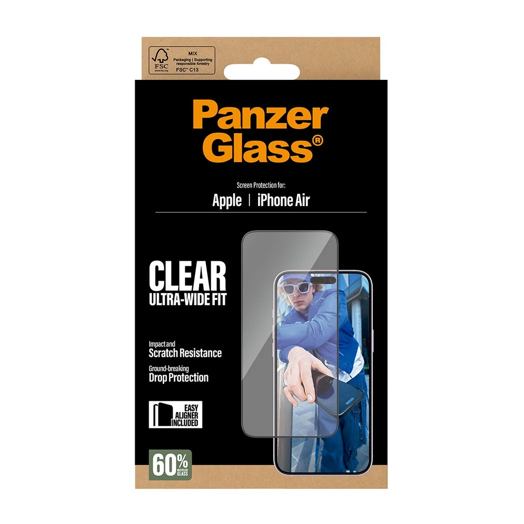 PanzerGlass Screen protector | Apple | iPhone Air | Glass | Transparent | Ultra-Wide Fit w. EasyAligner - Image 7