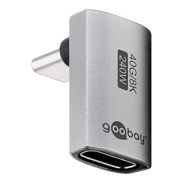 Goobay 74442 USB-C™ Adapter Vertical 90° Long, USB4™ | Goobay