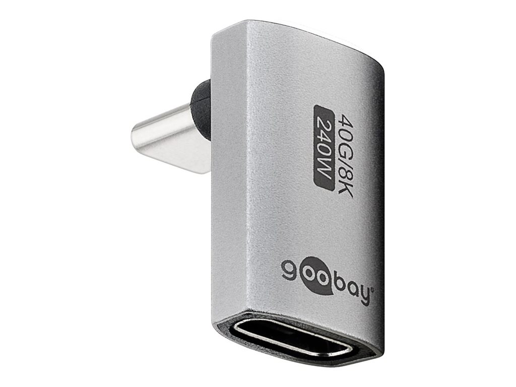 Goobay 74442 USB-C™ Adapter Vertical 90° Long, USB4™ | Goobay