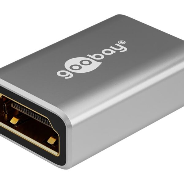 Goobay 72008 HDMI™ Adapter, Coupling, Gold-Plated, 8K @ 60 Hz, Black, Silver | Goobay