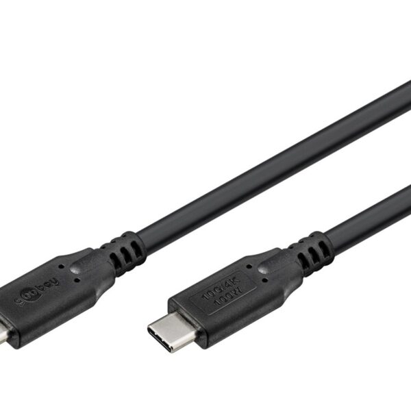 Goobay USB-C™ Cable, USB 3.2, 100 W, 10 Gbit/s, Power Delivery, 1 m, Black | Goobay