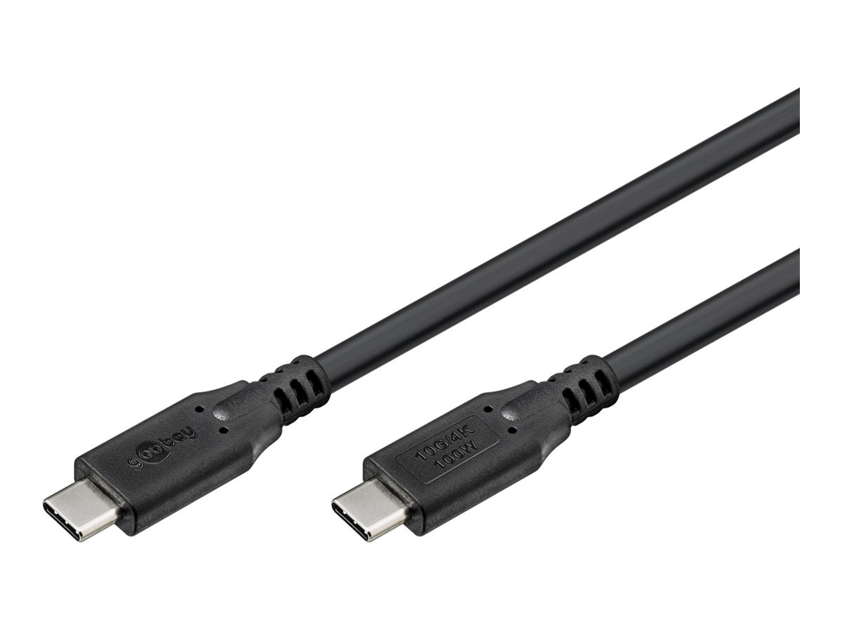 Goobay USB-C™ Cable, USB 3.2, 100 W, 10 Gbit/s, Power Delivery, 2 m, Black | Goobay