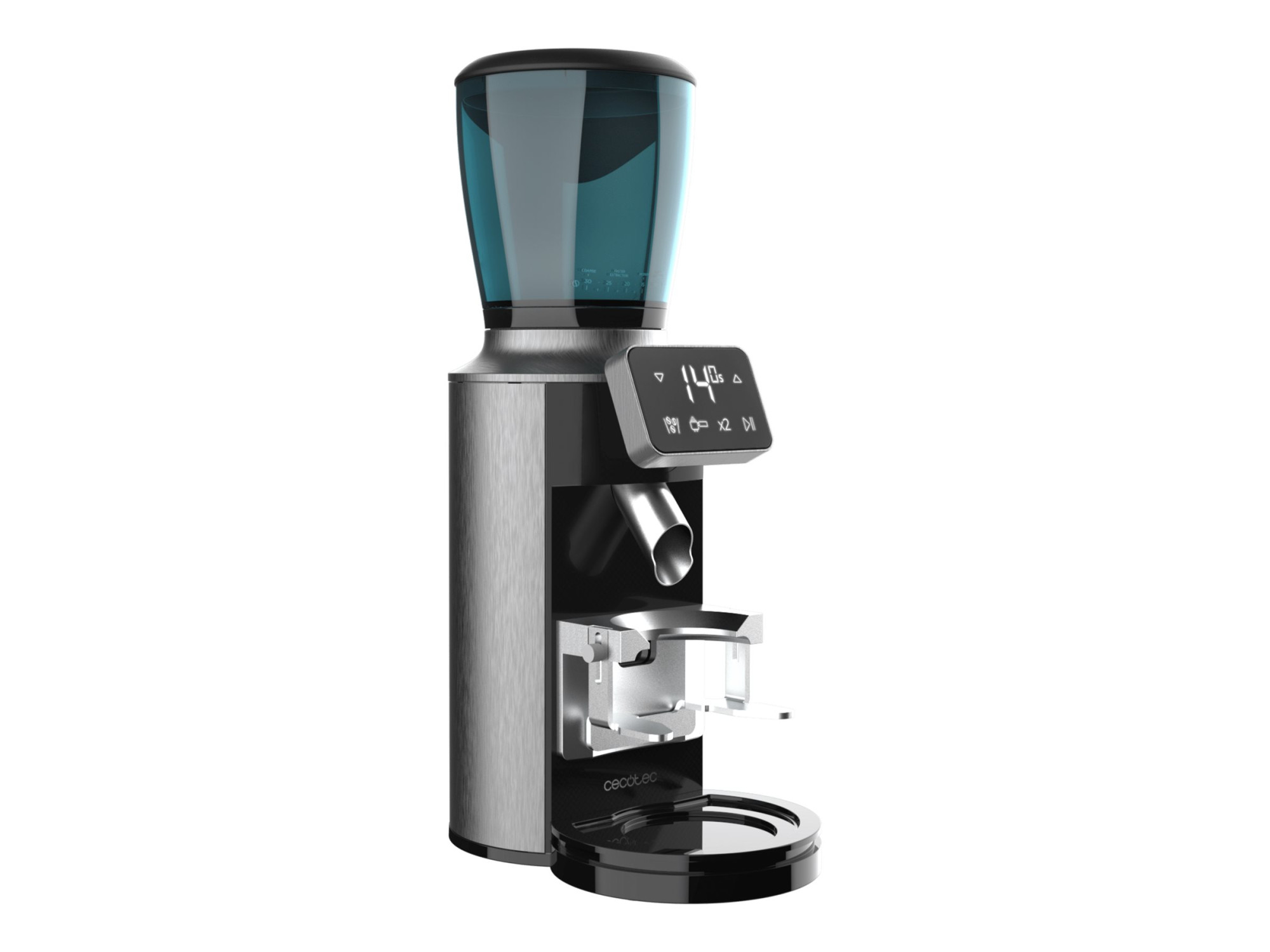 Cecotec Coffee Grinder | SteelMill Touch | 150 W | Coffee beans capacity 300 g | Number of cups 14 pc(s) - Image 2