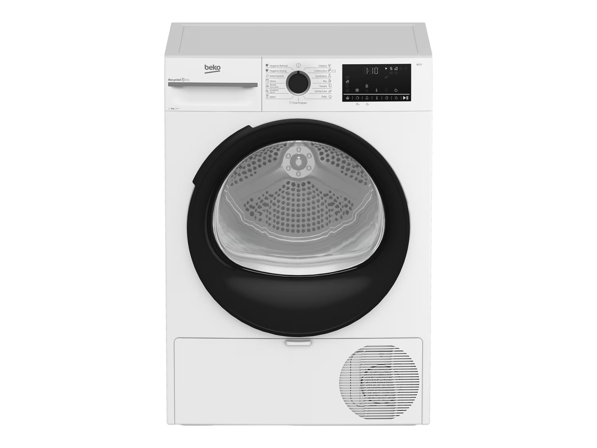 BEKO | Dryer Machine with Heat Pump | BM3T49230W | Energy efficiency class E | Front loading | 9 kg | Digital | Depth 60.7 cm | White - Image 2