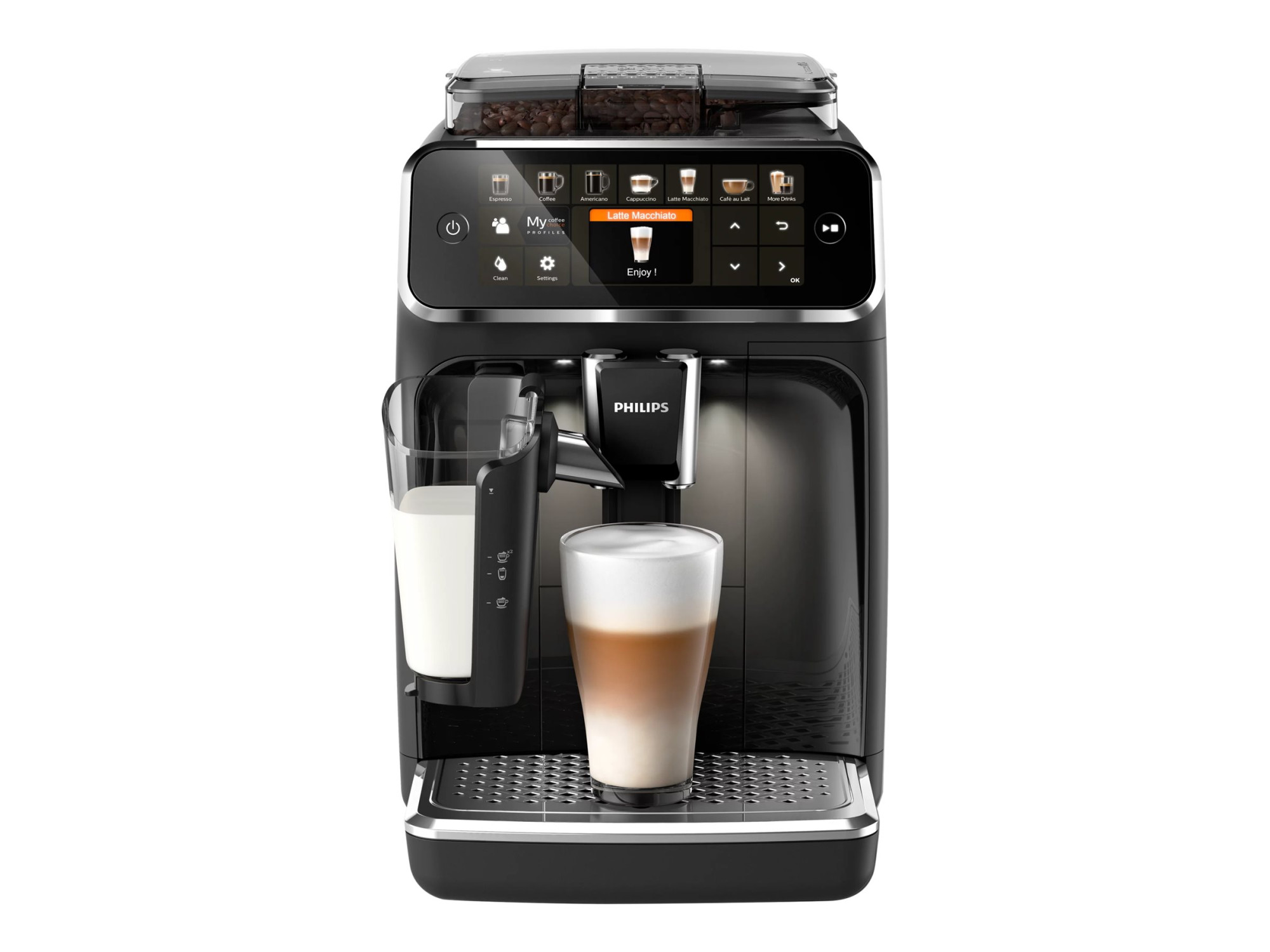 Philips Espresso Machine | EP5441/50 | Pump pressure 15 bar | Built-in milk frother | Fully automatic | 1500 W | Black - Image 2