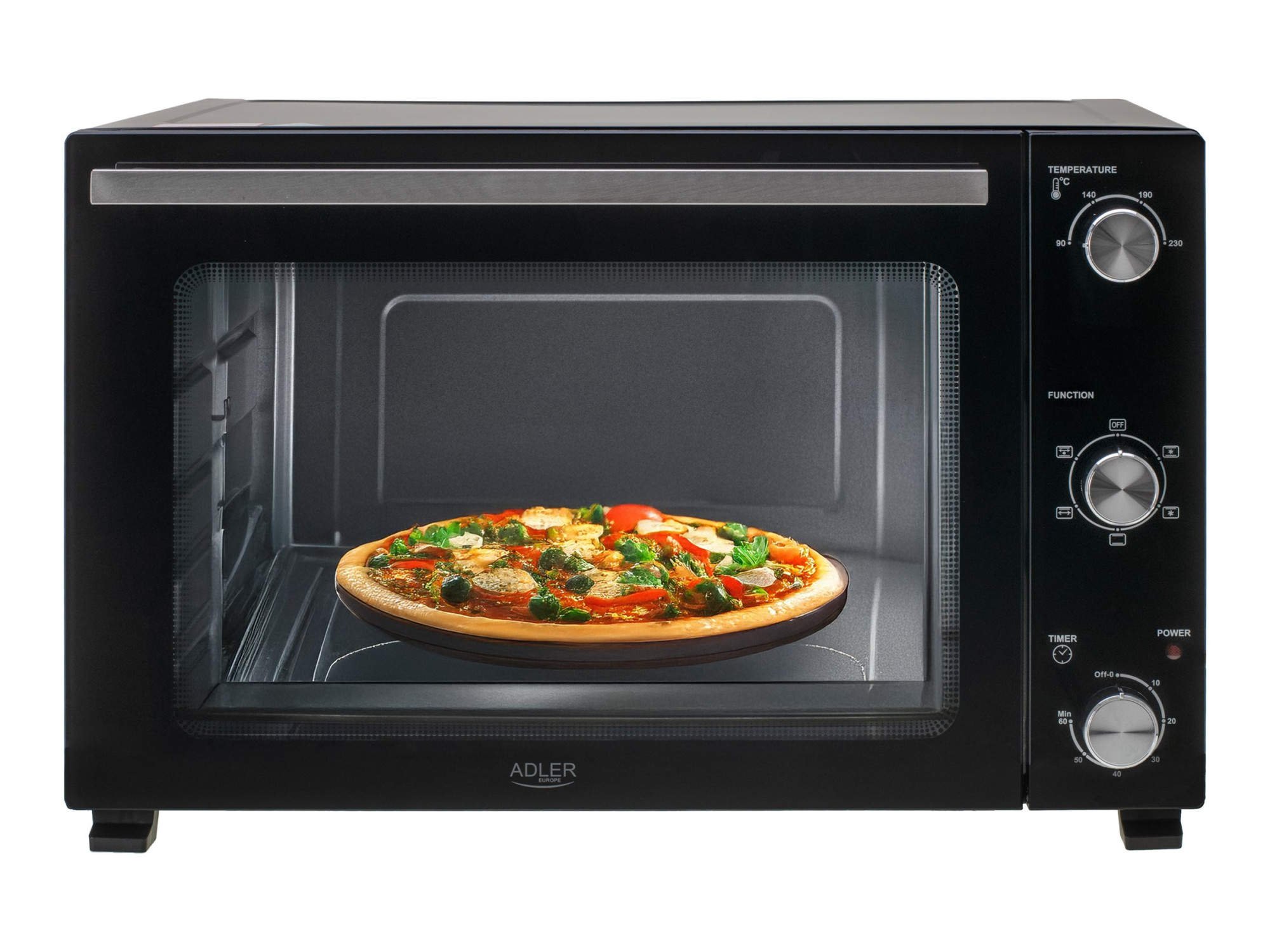 Adler Electric oven | AD 6028 | 60 L | 2000 W | Black - Image 2